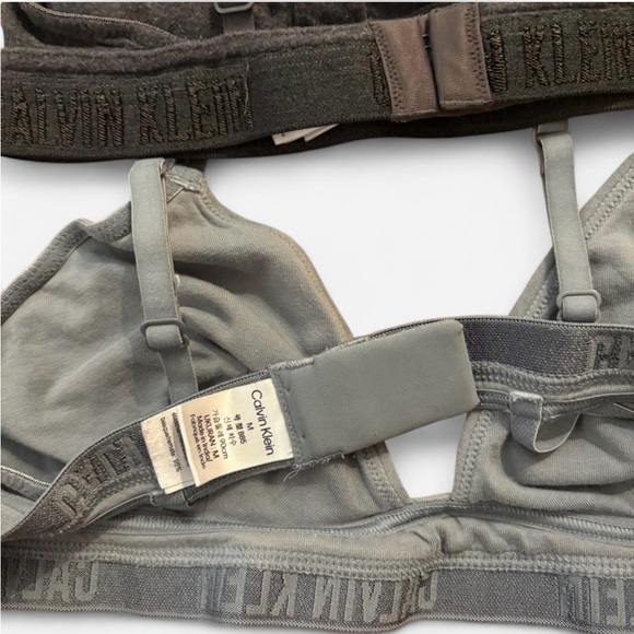 Calvin Klein Black and Gray Bralette Duo - Picture 3 of 3